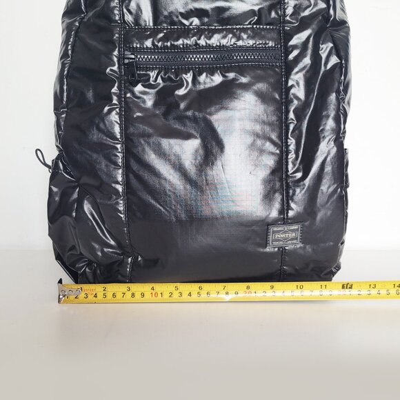 Yoshida & Co Porter Cire Collection Black Shiny Nylon Backpack - VGUC - Picture 14 of 15